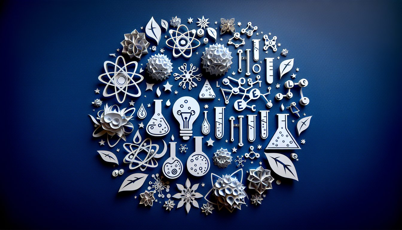 Paper art representing a high school chemistry quiz on thermodynamics and Gibbs free energy.