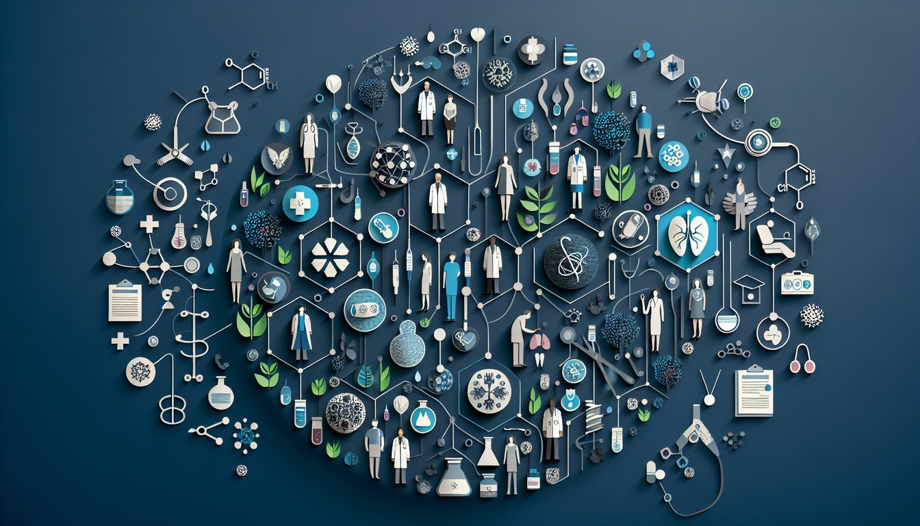 3D voxel art illustrating the Integrated Health Care Policy and Services course