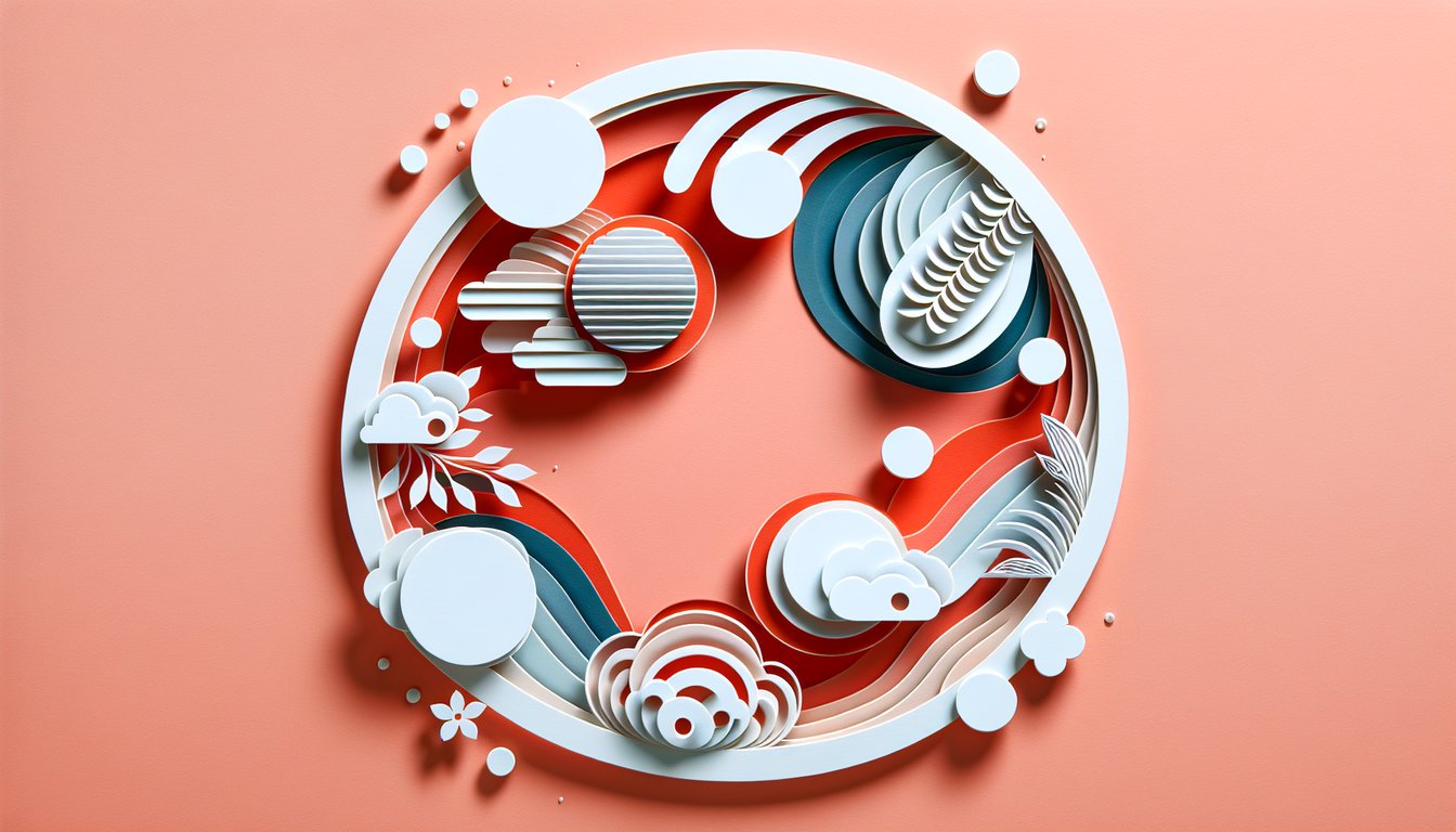 Paper art illustration of couple and hearts on coral background quiz prompts spouses to test how well they know each other