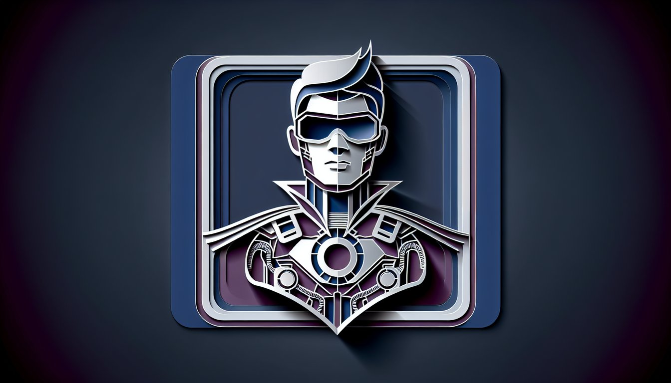 Paper art illustration of Iron Man helmet on dark blue background promoting a fun quiz to discover your inner hero.