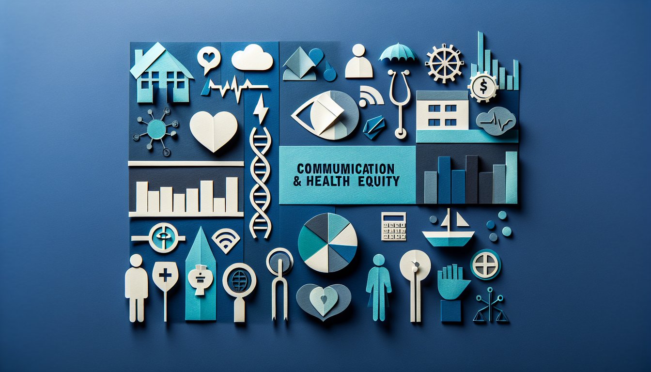 3D voxel art showcasing Communication and Health Equity course concept