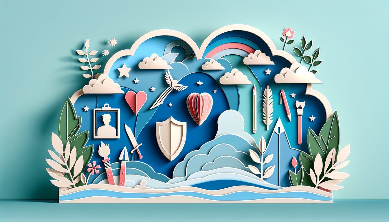 Paper art illustration showing Aphmau MyStreet characters and quiz prompt on sky blue background