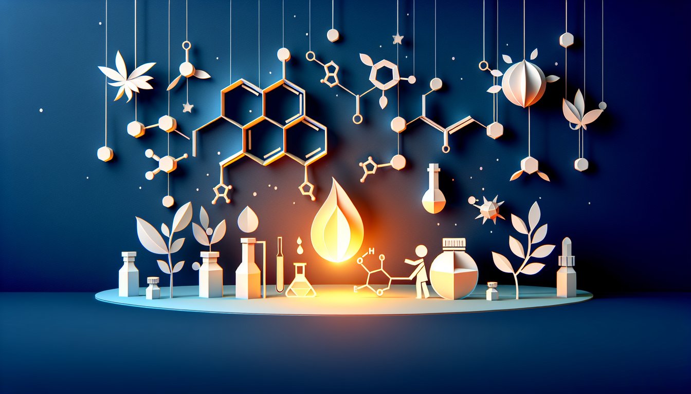 Paper art promoting The Alkane Name Challenge, a quiz for naming alkanes in organic chemistry.