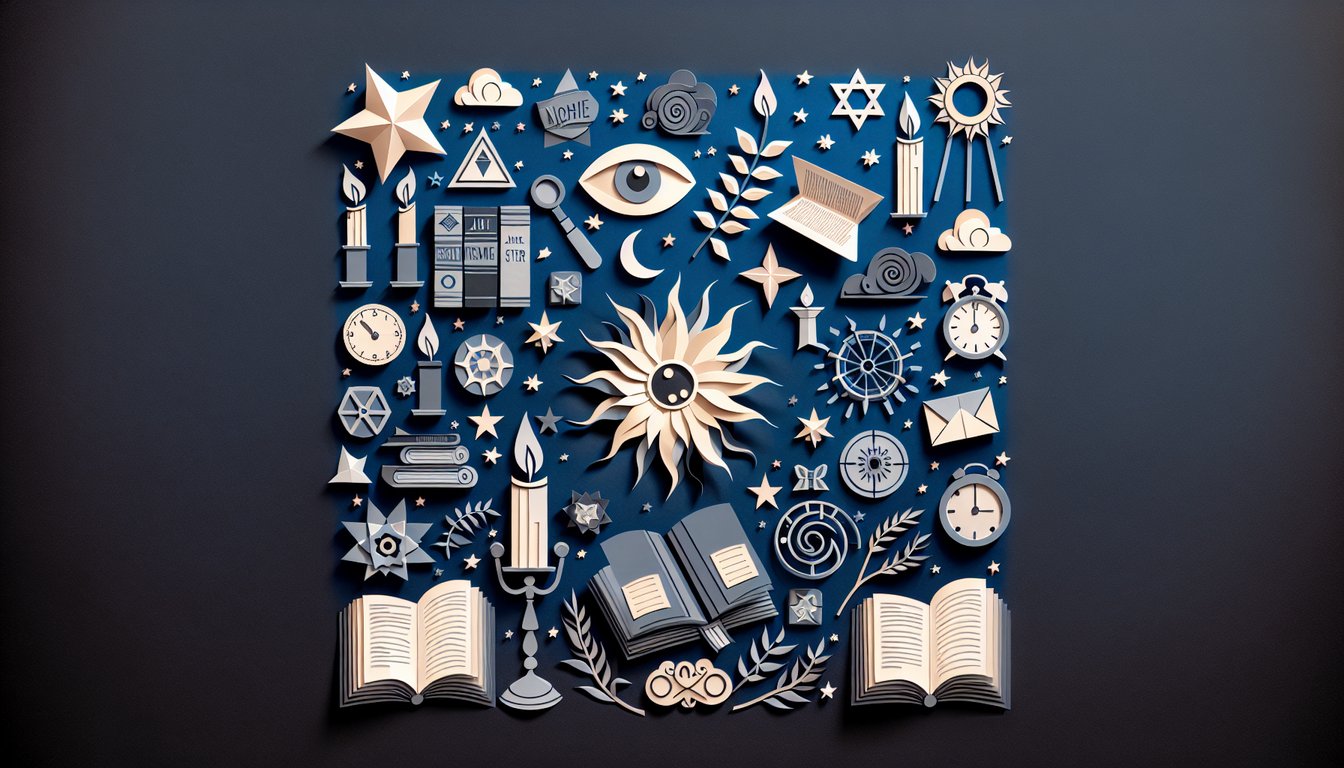 Paper art illustrating a trivia quiz on Wiesels Night for high school students.