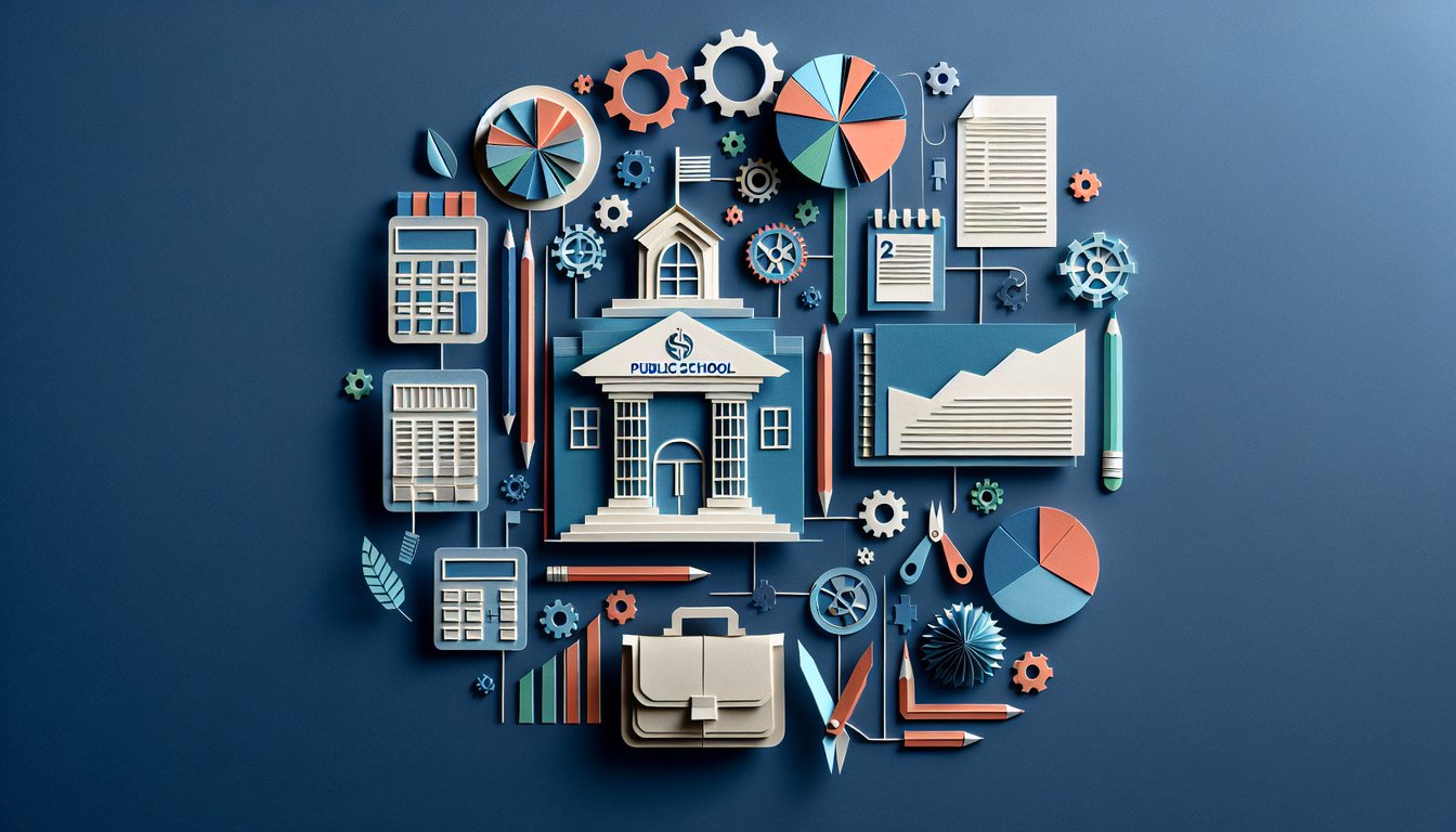 3D voxel art illustrating the concept of Public School Finance course