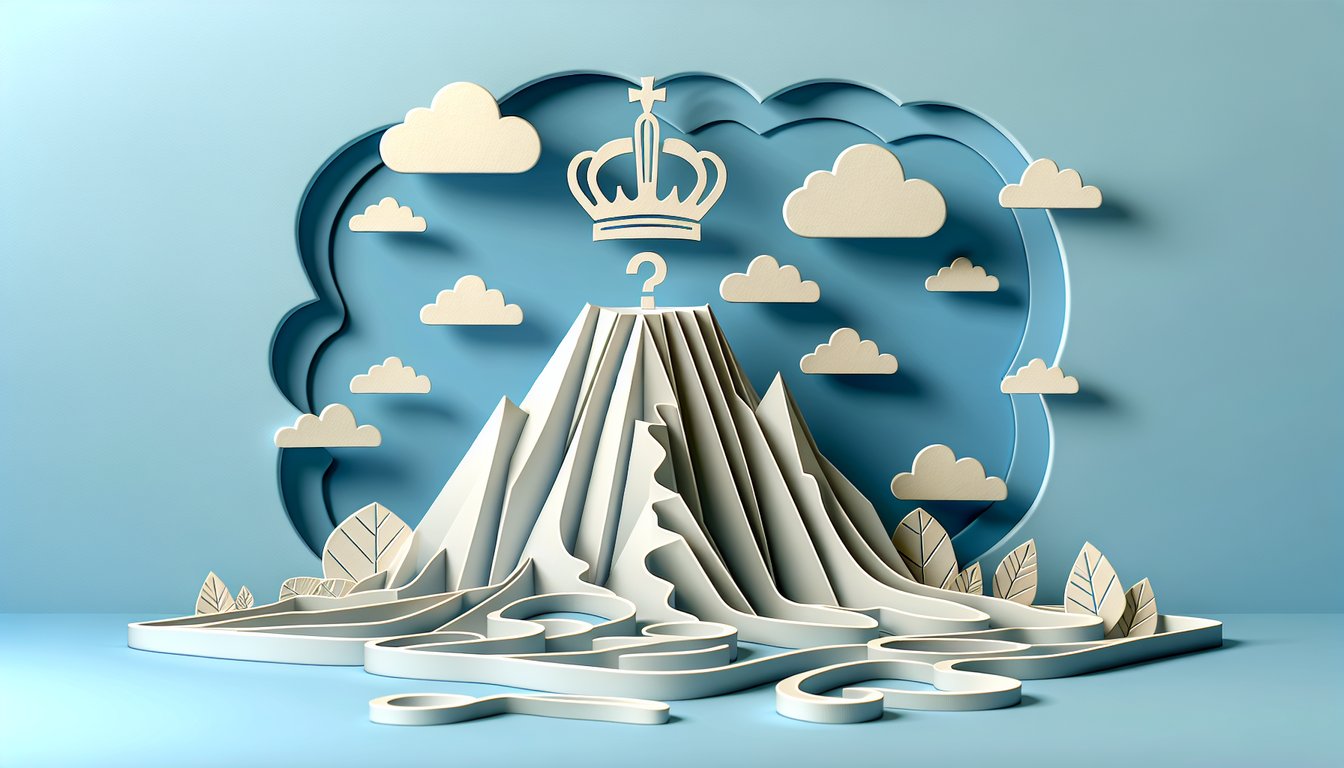 Paper art illustration of Peggy Hill with trivia quiz cards and title on sky blue background