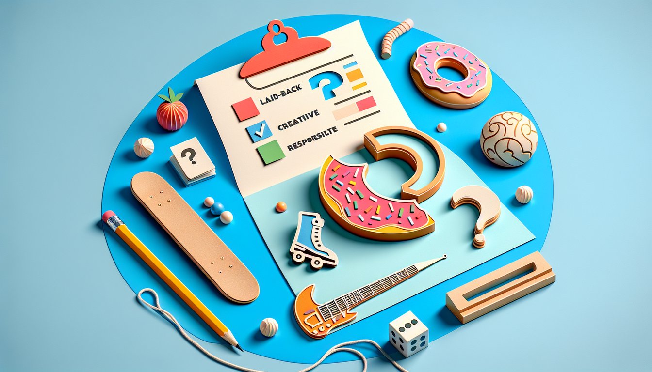 Paper art illustration showing stylized Homer Marge Bart and Lisa on sky blue background for a free personality quiz