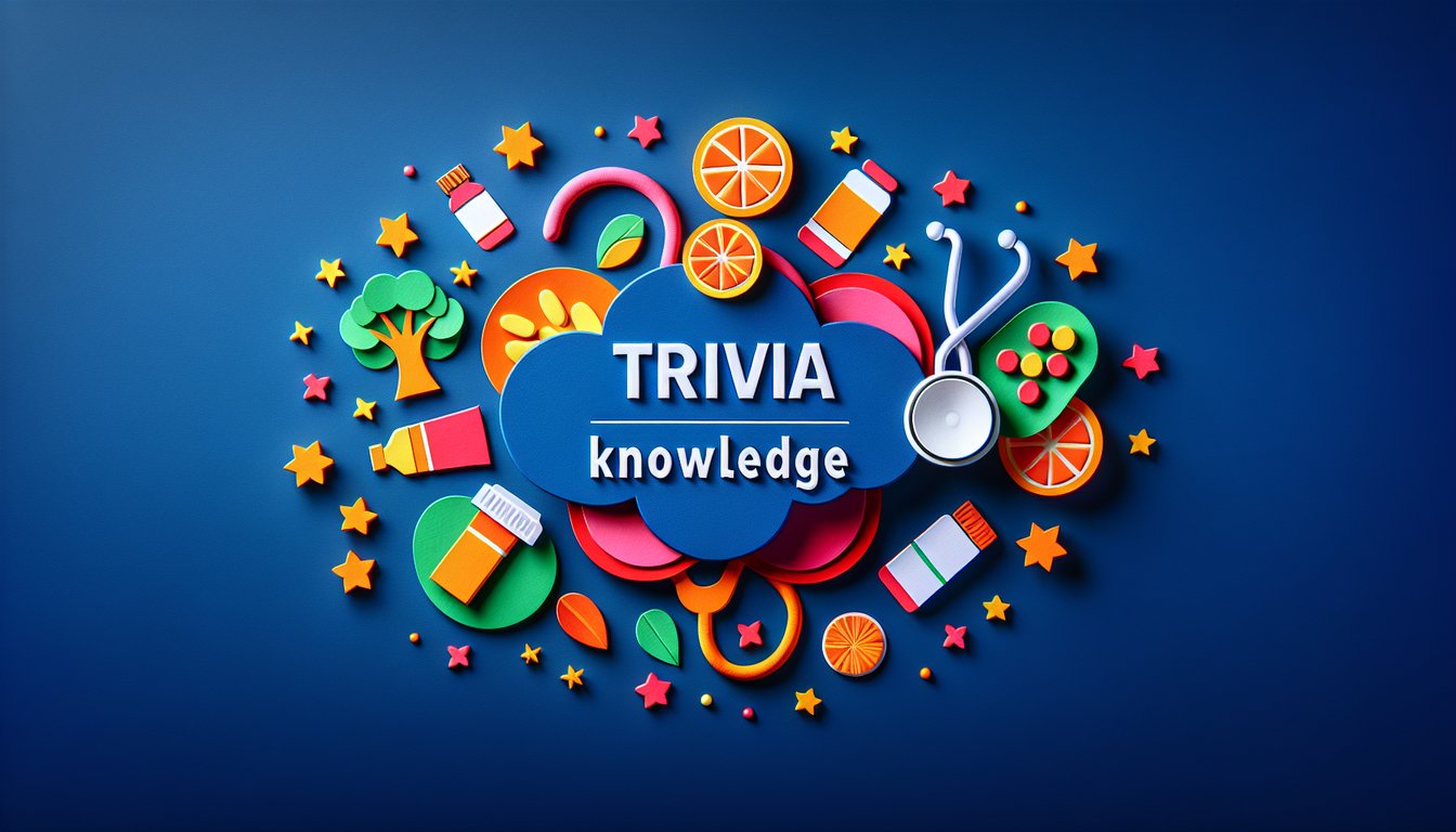 Colorful paper art depicting a quiz on Pediatric Beriberi Knowledge Test.