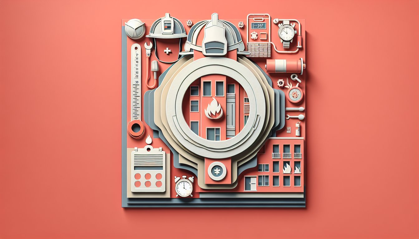 Paper art illustration for F60 practice test quiz on a coral background