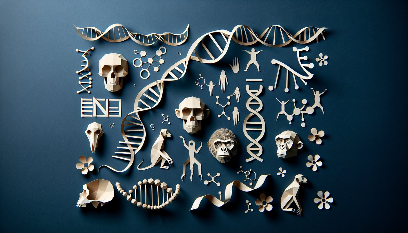 3D voxel art showcasing Biological Anthropology course material