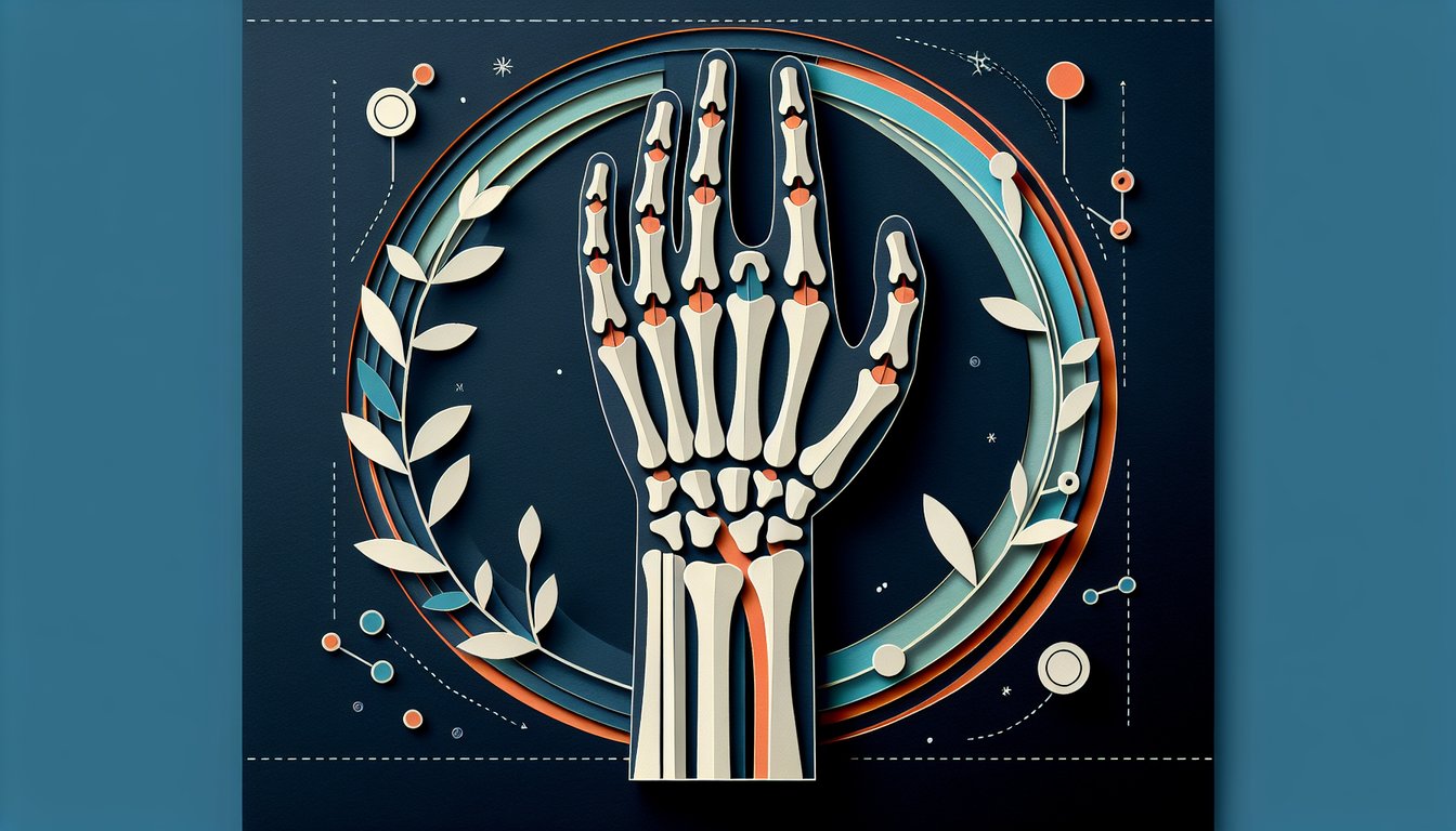 Paper art promoting Crack the Carpals trivia game on wrist anatomy for students