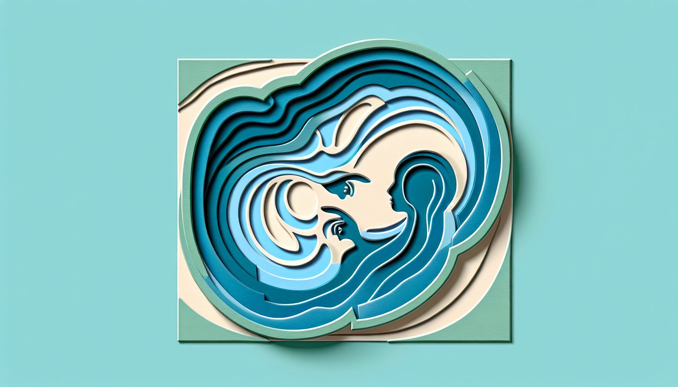 Paper art illustration for a Yu-Gi-Oh character personality quiz on a teal background