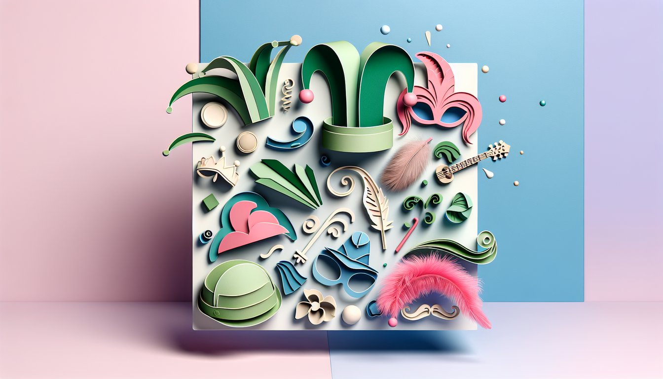 Paper art illustration on sky blue background for personality quiz match with Kermit, Miss Piggy and other Muppet characters