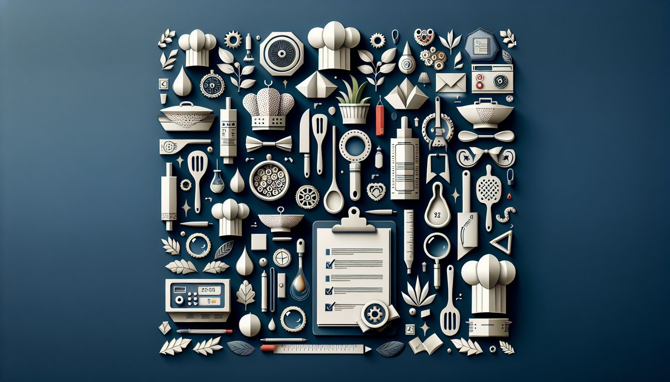 Paper art depicting a trivia quiz for high school culinary students exam preparation.