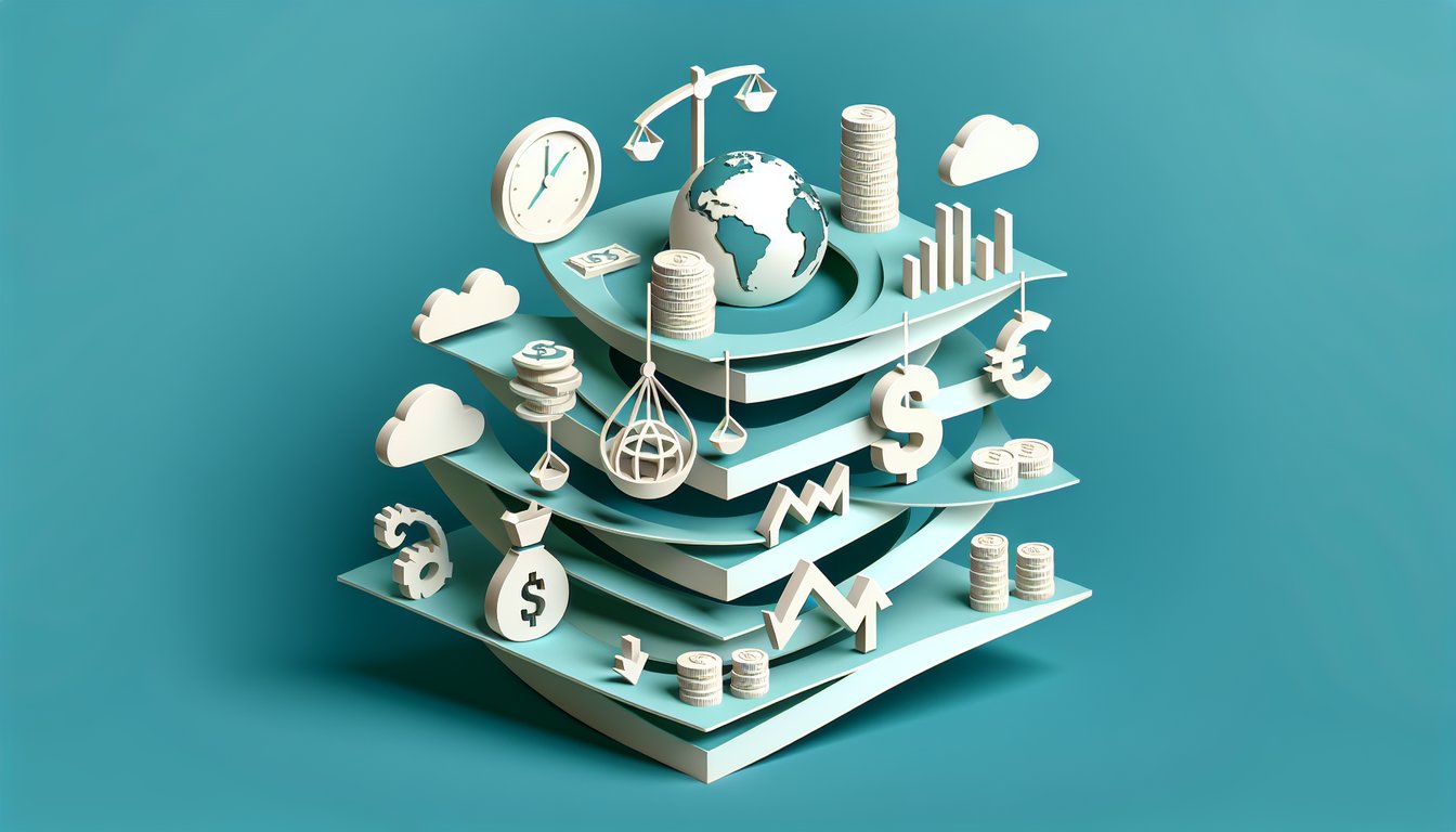 Paper art illustration for economizing problem quiz on scarcity and resource allocation on teal background