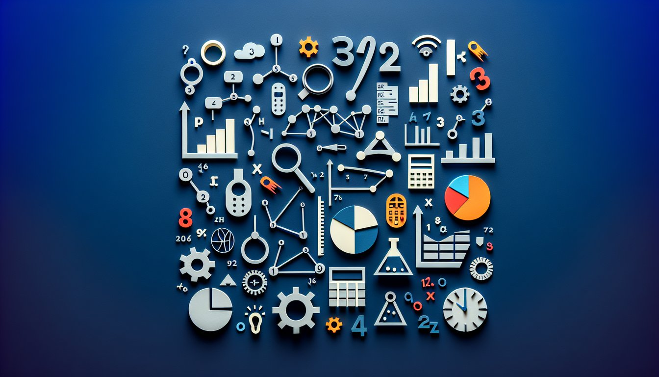 Colorful paper art depicting elements related to Quantitative Research Methods Quiz
