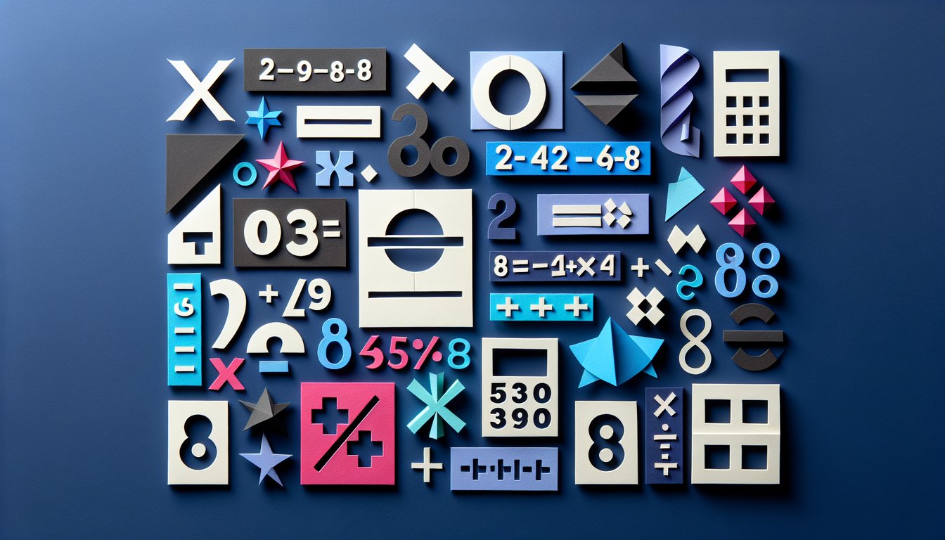 Paper art promoting Integer and Inequality Quest trivia for middle school math students.