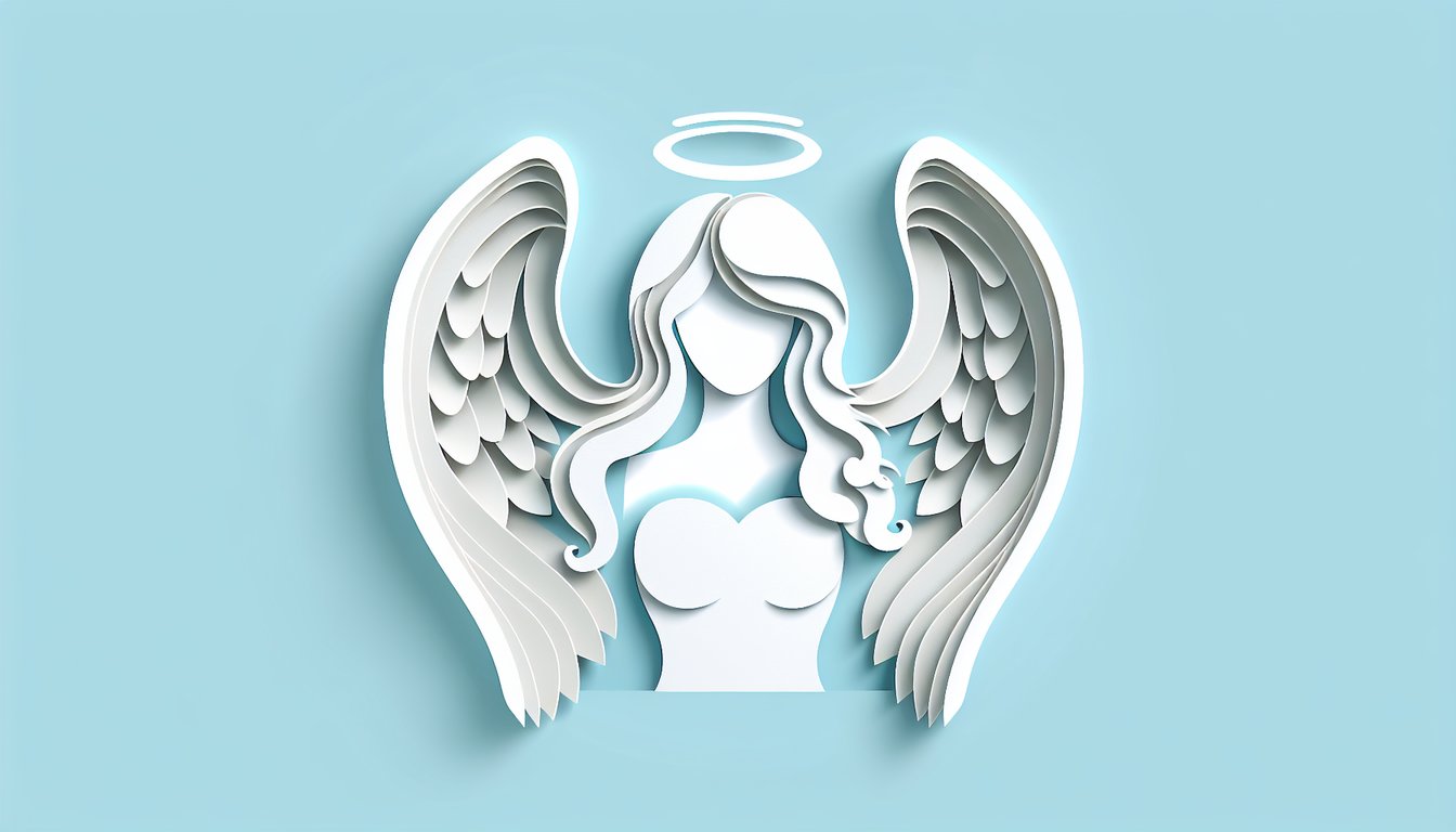 Paper art illustration for Victorias Secret Model quiz on a sky blue background.