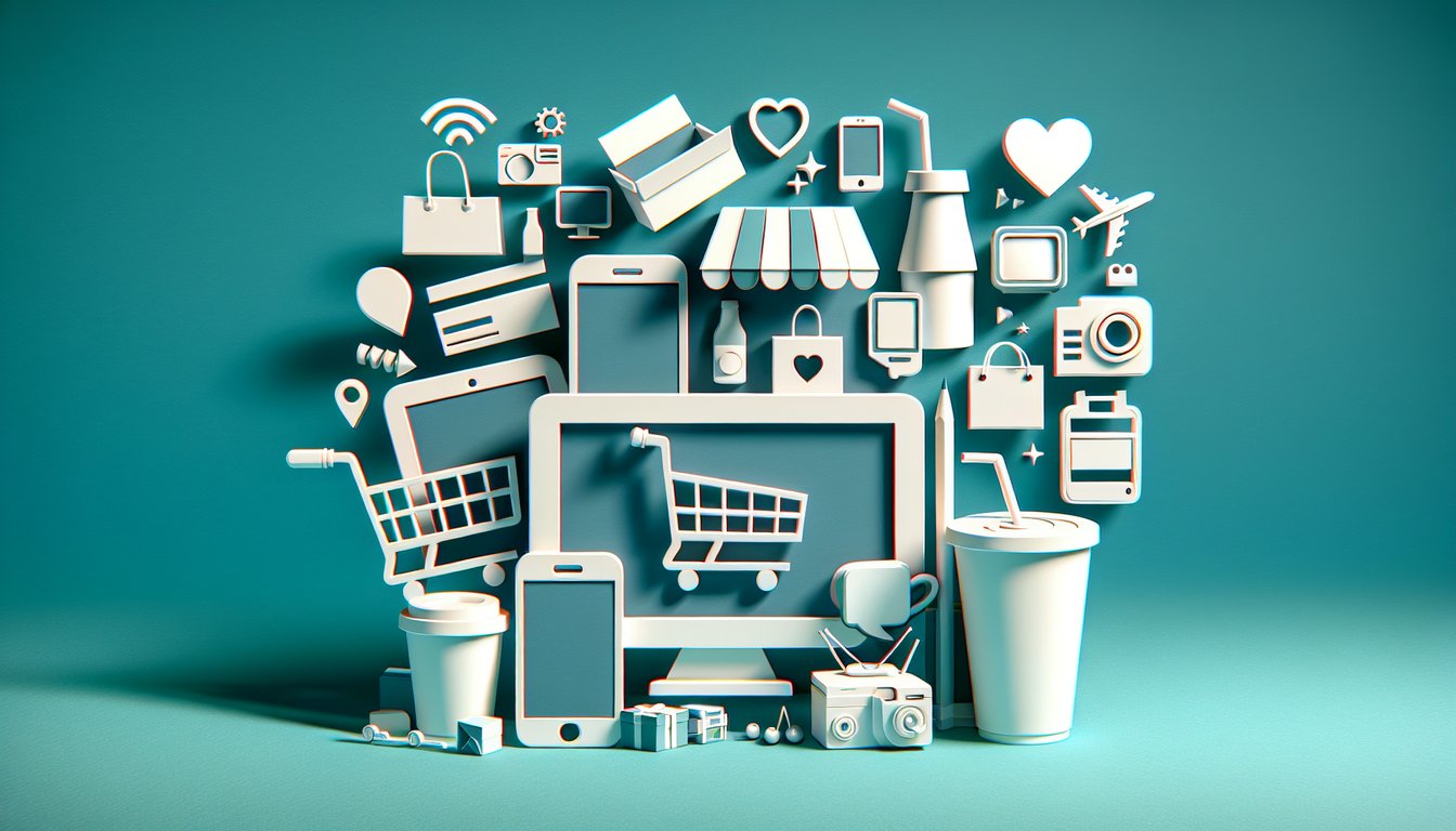 Paper art illustration for brands quiz on teal background featuring logos and parent company matching challenge.