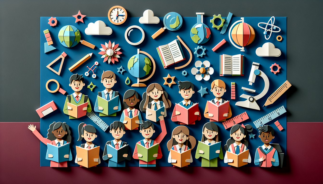Colorful paper art promoting a trivia quiz on Shift Your Perspective for high school students.