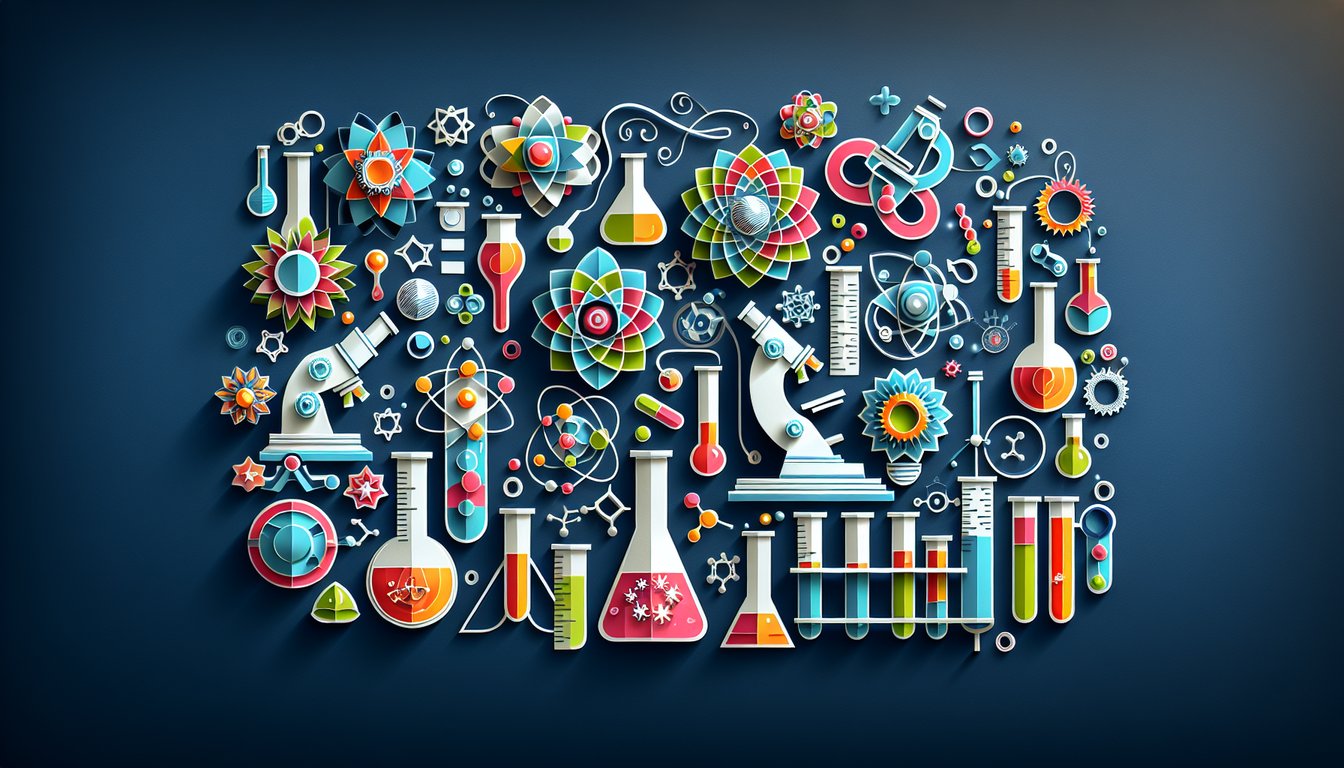 Paper art representing a high school chemistry quiz on chemical naming