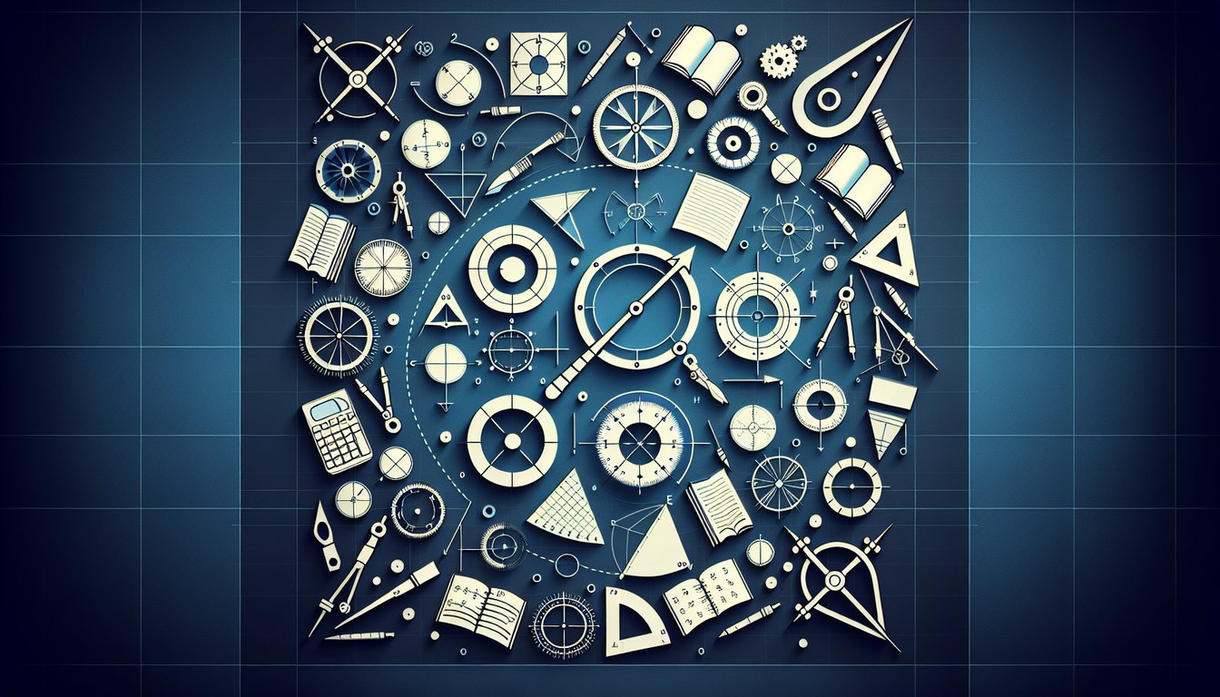 Paper art promoting the Unit 10 Circle Challenge, a geometry quiz for high school students.
