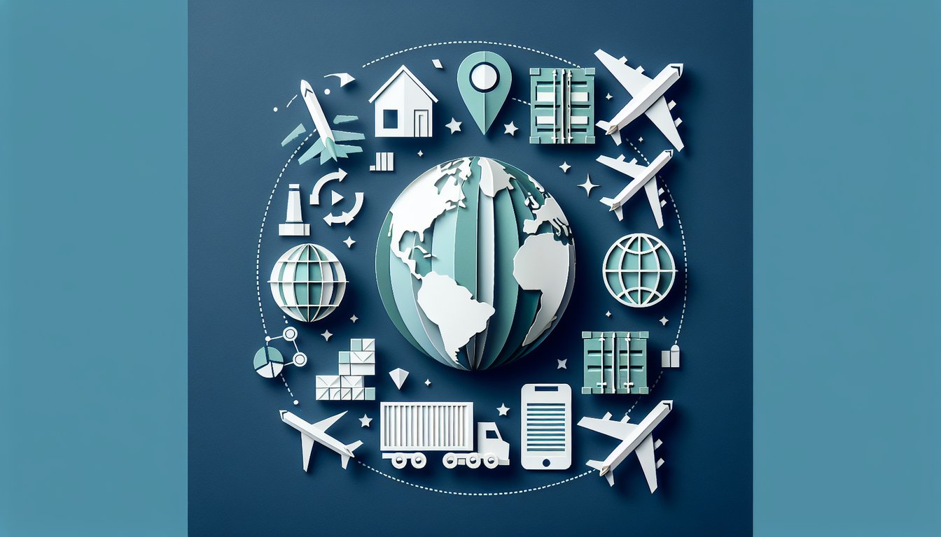 3D voxel art illustrating Topics in International Business course content