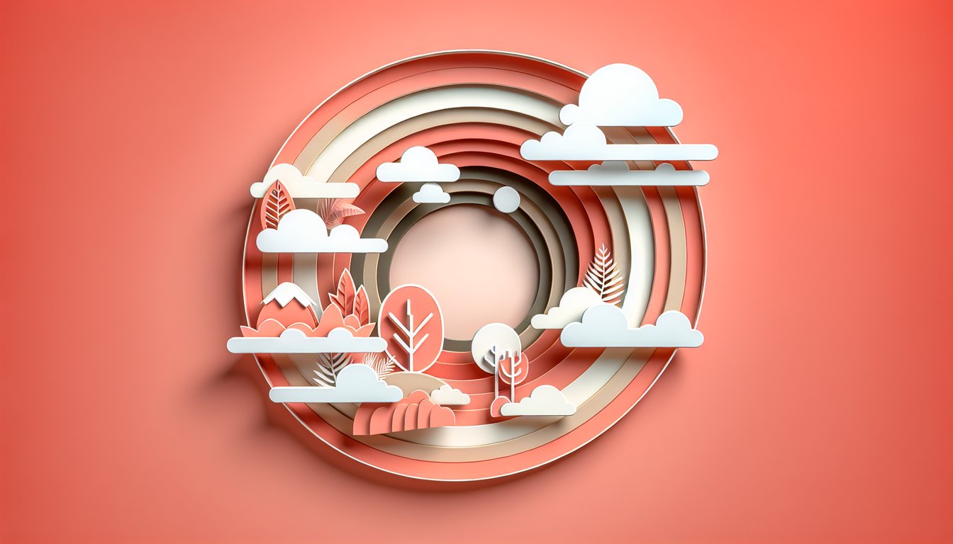 Illustration of a quiz on finding a personality fitting quote on a coral background