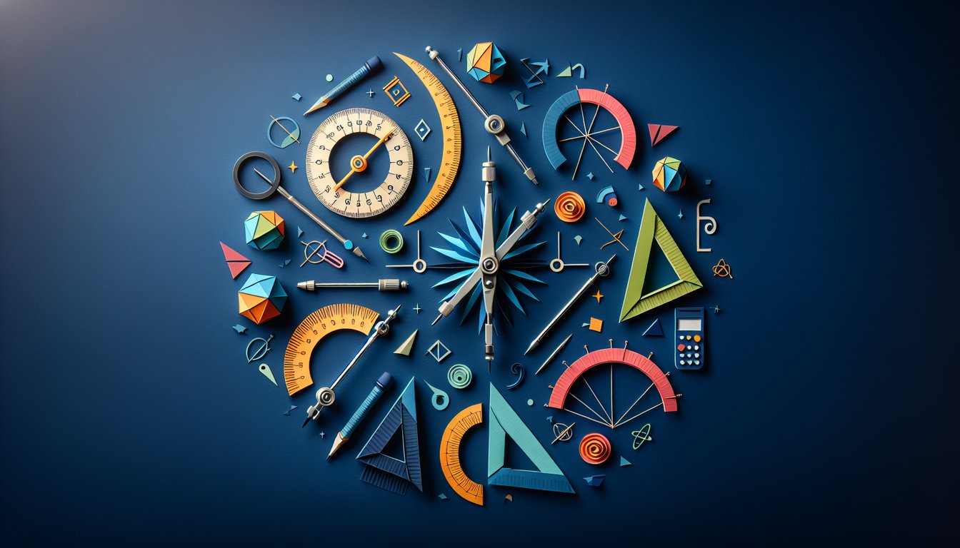Paper art promoting Parallel Perfection Quiz for high school geometry students.