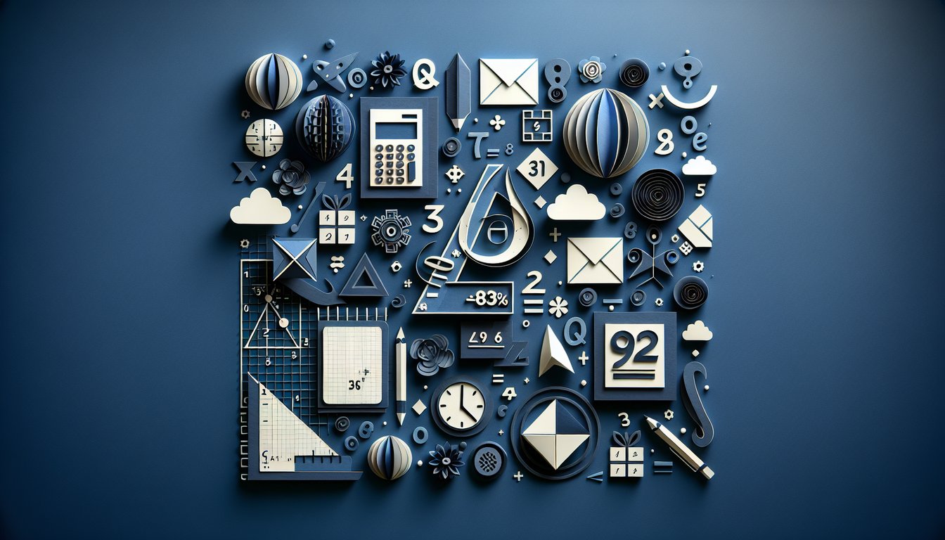 Paper art representing a high school algebra quiz about factoring differences of squares.