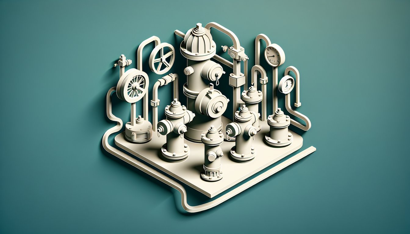 Paper art illustration promoting a free FDNY S12 practice test on a teal background