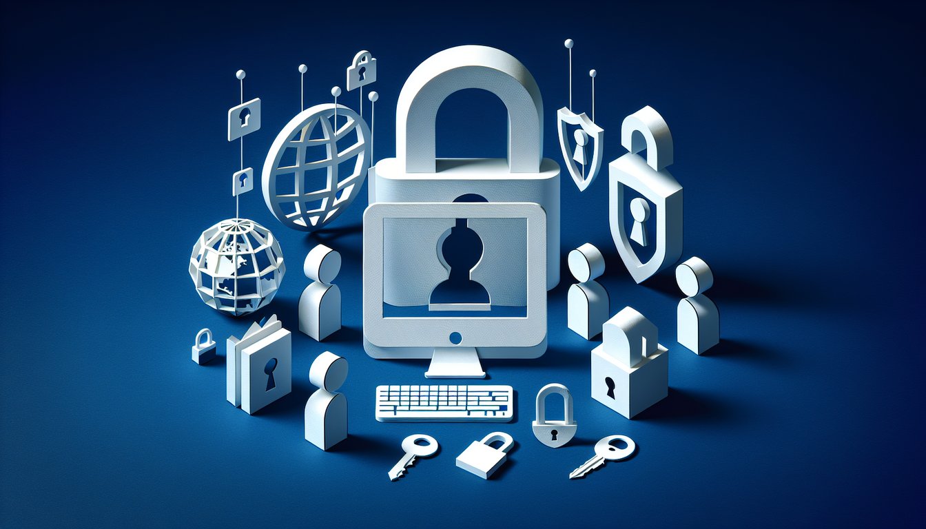 3D voxel art representing Introduction to Risk and Cybersecurity course