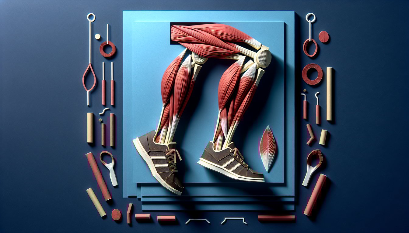 Paper art promoting Leg Muscle Showdown, a quiz for high school biology students on leg muscle anatomy.