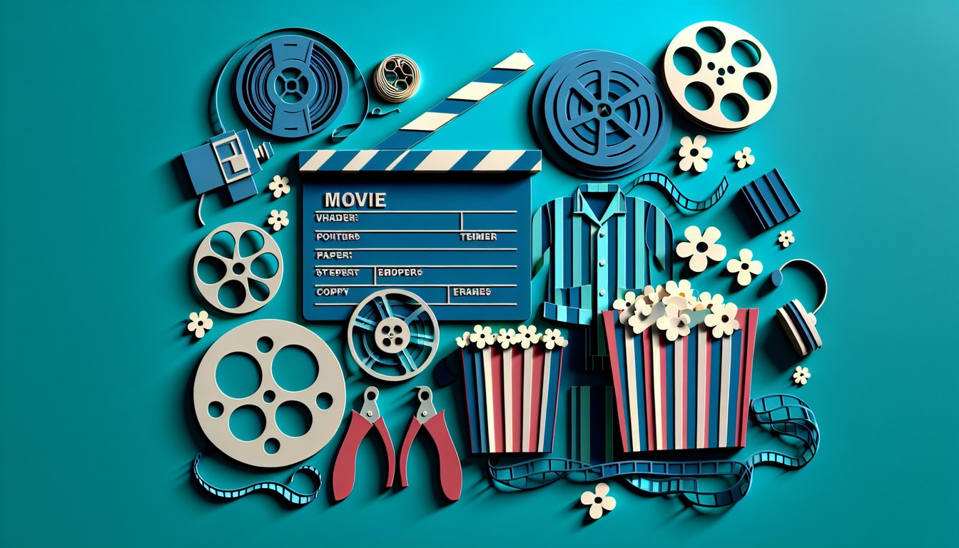 Paper art illustration of boy in striped pajamas holding quiz cards on teal background with question marks.