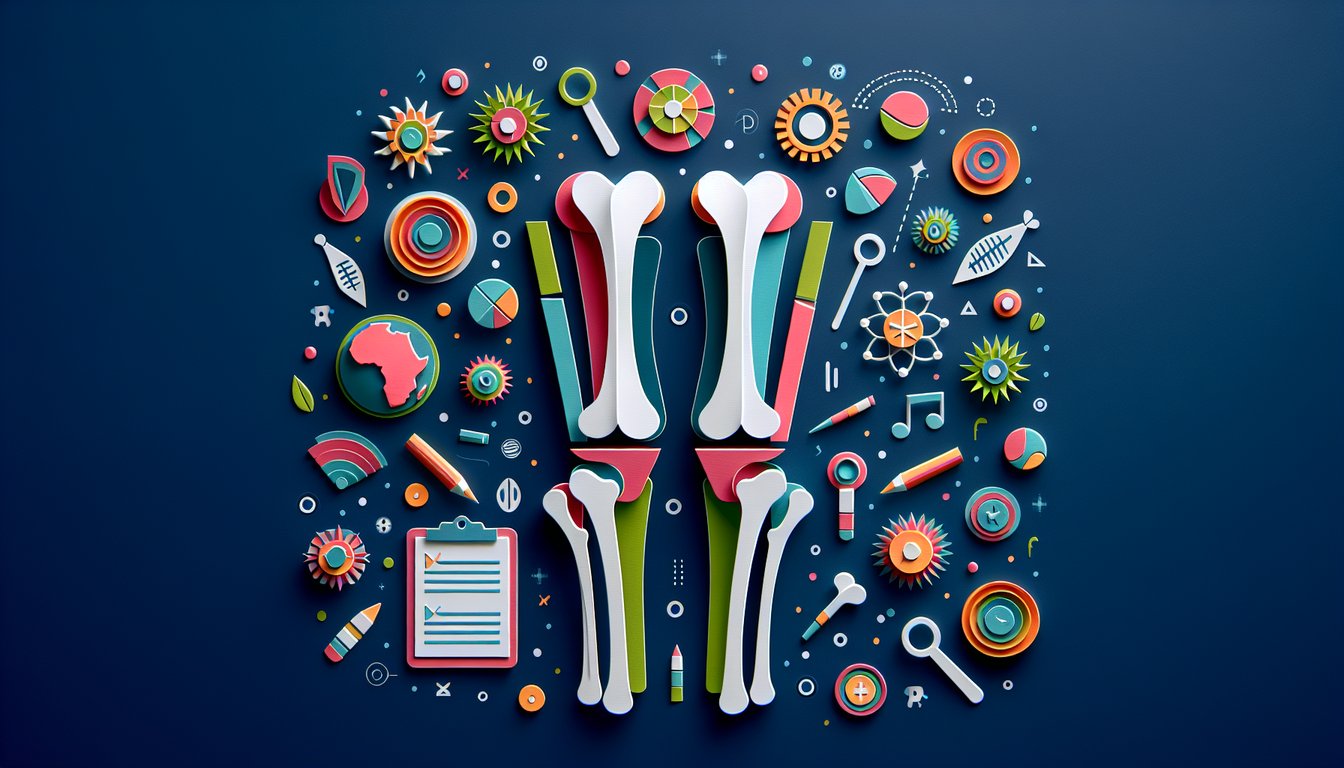 Paper art representing a trivia quiz on Tibia  Fibula for high school biology students.