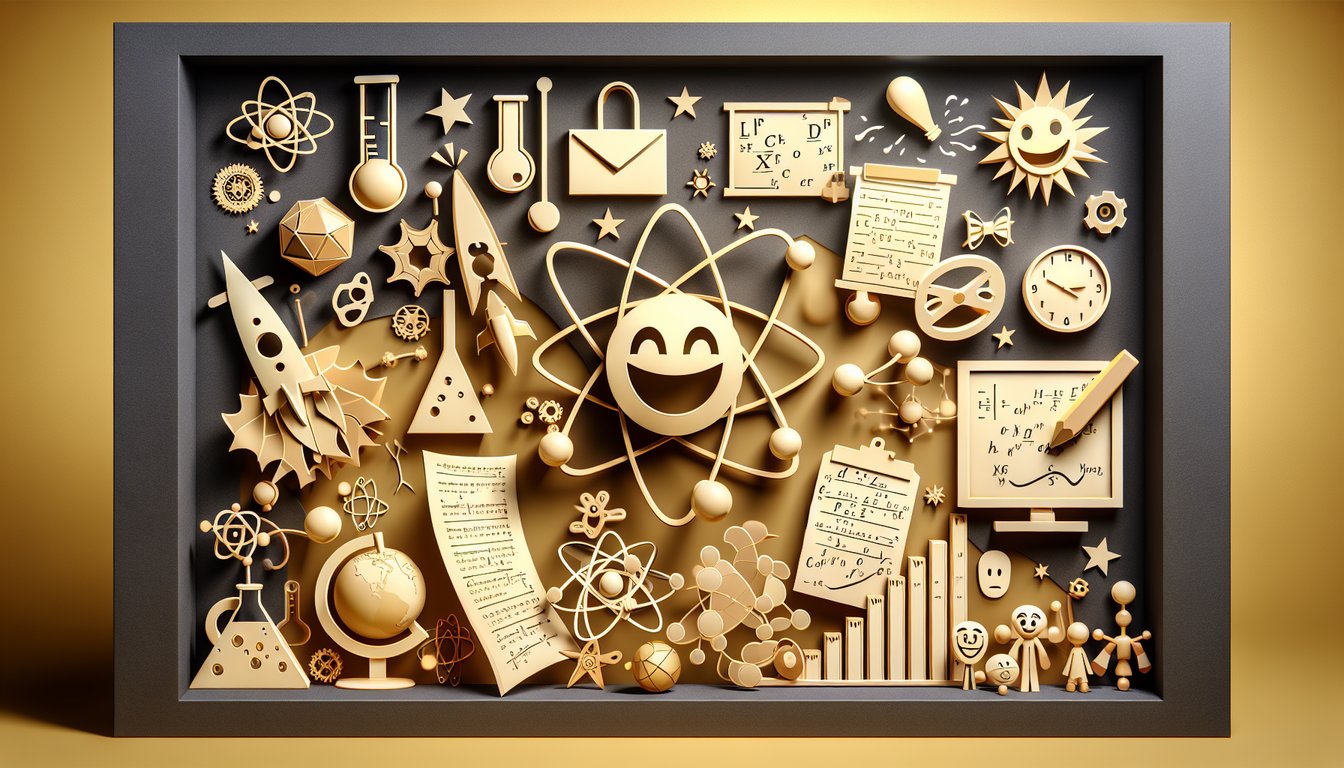 Paper art text Free Big Bang Theory Trivia with questions and answers on Sheldon Penny and gang on golden yellow background