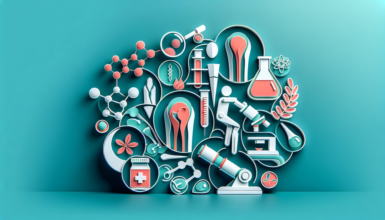 Paper art joints rash icons on teal background for psoriatic arthritis quiz