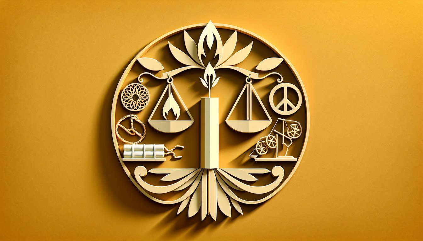 Paper art illustration for anger management quiz on a golden yellow background