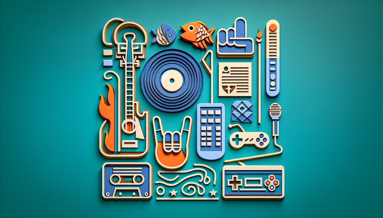 Drake and Josh trivia quiz paper art illustration on a teal background