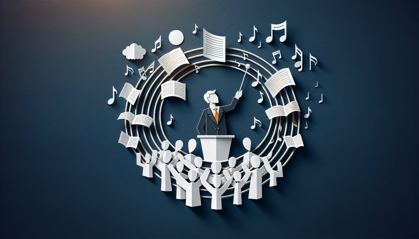 3D voxel art illustrating Choral Conducting Project course content