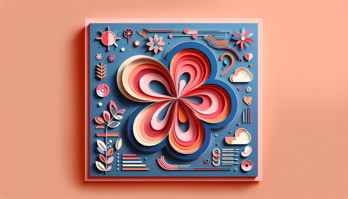 Paper art illustration for On My Block personality quiz on a coral background