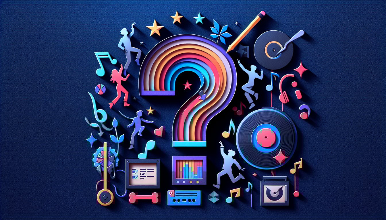 Paper art illustration for BTS personality match quiz on a dark blue background