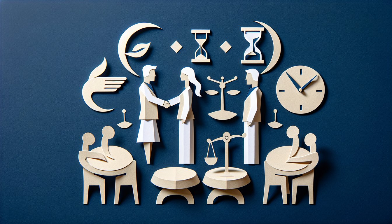 3D voxel art illustrating the concept of negotiation in a professional course setting