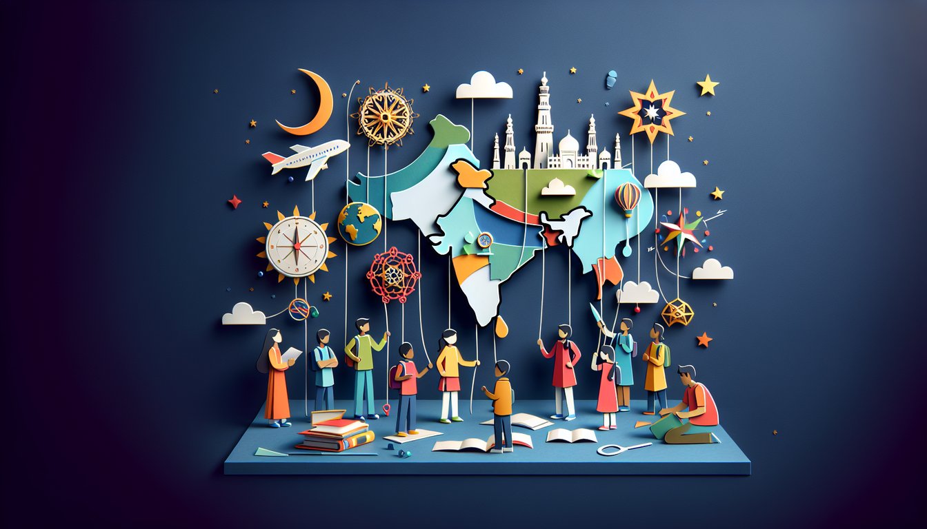 South Asia Capitals Challenge quiz paper art for engaging geography exam preparation.
