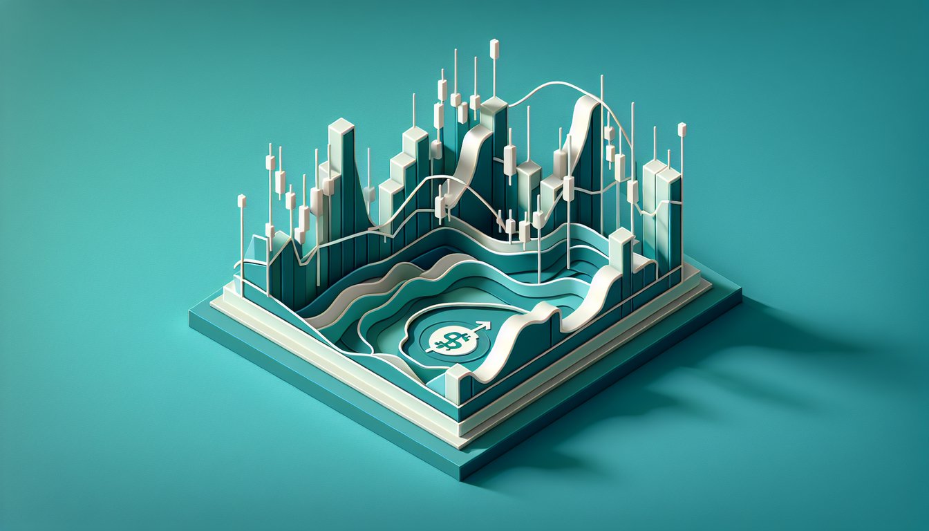 Paper art illustration for ICT trading quiz highlighting equal lows patterns on teal background