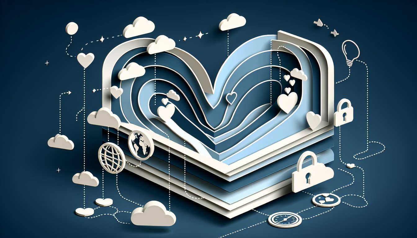 Paper art illustration of two hearts linked by string on dark blue background LDR cheating signs quiz