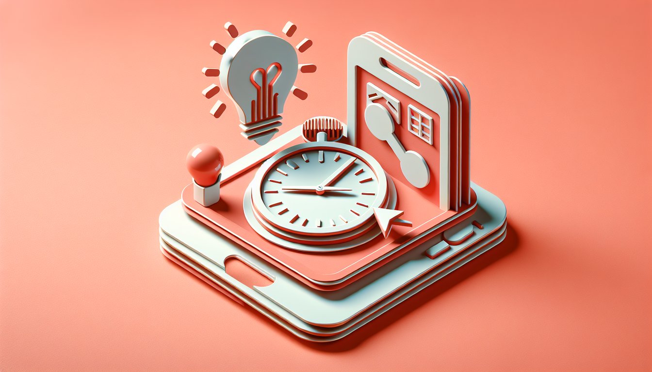 Paper art phone with text bubbles showing slang acronyms shd omg on coral background for texting speed quiz
