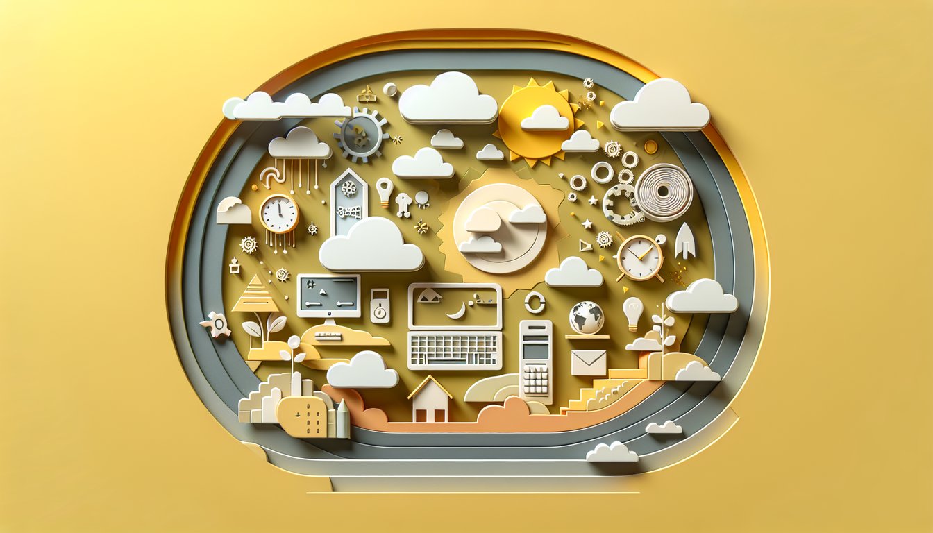 Paper art illustration featuring an appositive phrase punctuation quiz title on golden yellow background
