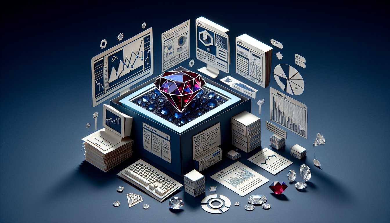 3D voxel art symbolizing Data Mining course with high-quality graphics and design