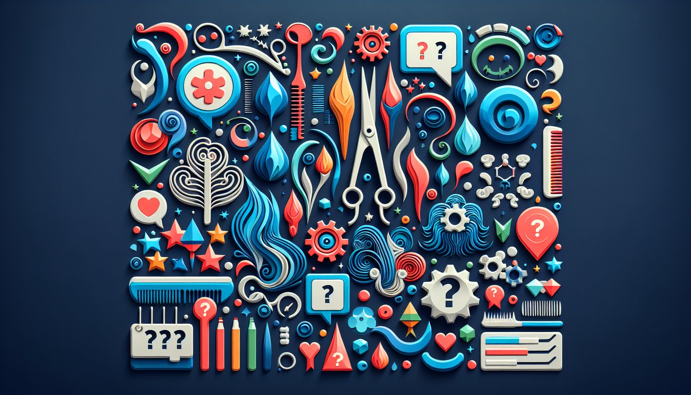 Colorful paper art promoting a quiz on Hair Therapy Consultant Training.